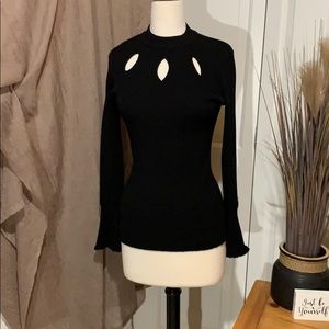 Candies Classy Keyhole Black Sweater